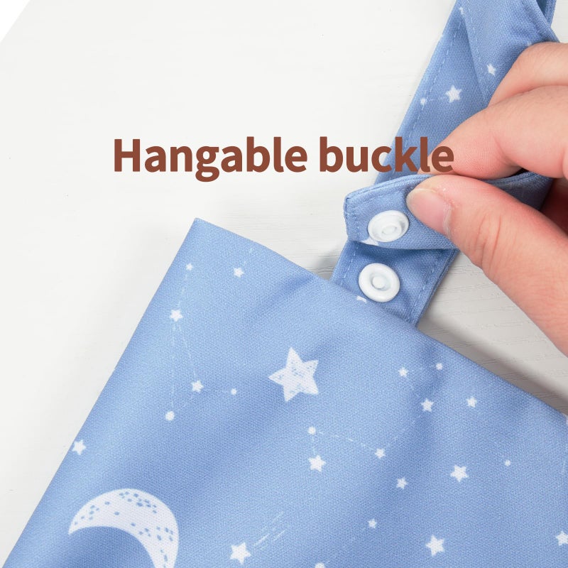 Happy Flute HappyFlute 9 Sets Newborn Baby Cloth Pocket Diapers Adjustable Reusable for Baby Boys and Girls(6-33 pounds,0-3 Years),One Wet Bag+4Diapers and 4Inserts (AD09) - Image 5